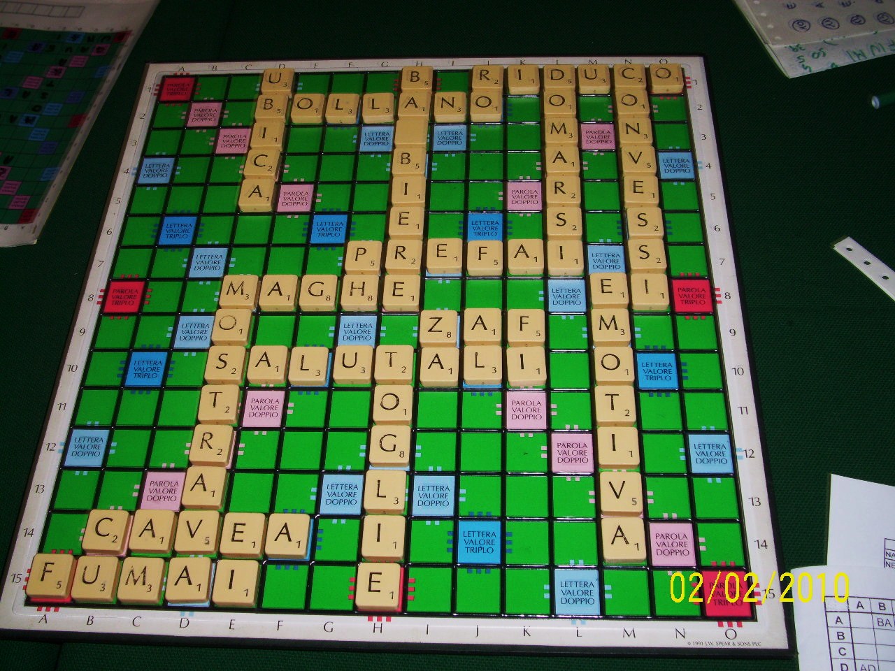 Tabellone 020210
